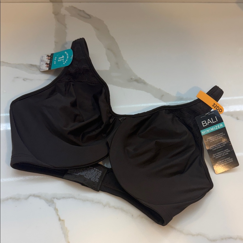 Bali Black Minimizer Underwire Bra